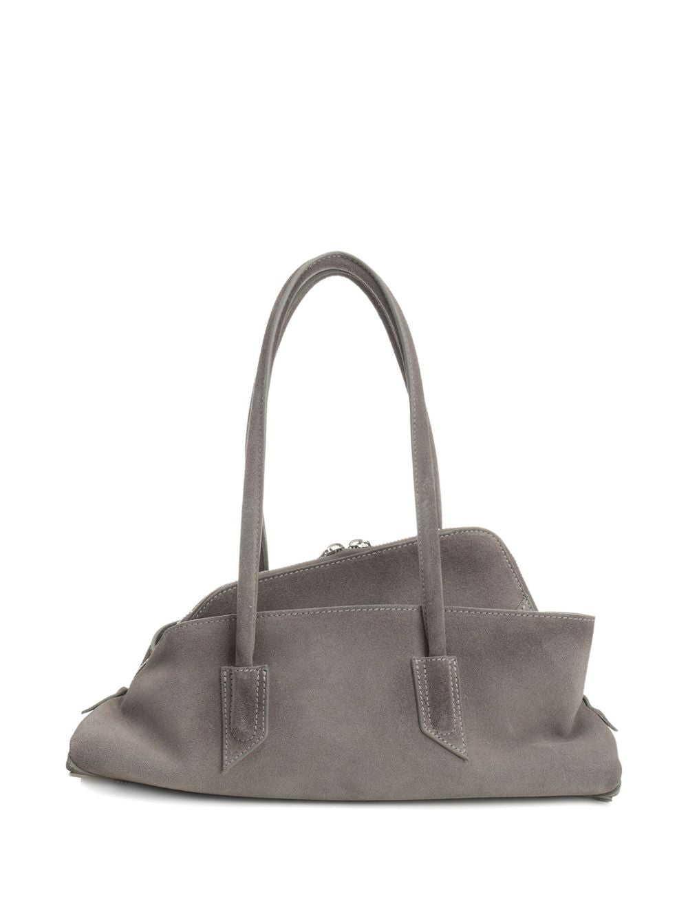 Grey leather shoulder bag — The Attico La Passeggiata