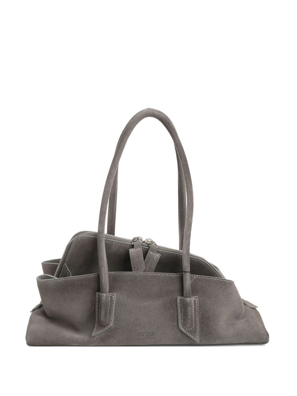 Grey leather shoulder bag — The Attico La Passeggiata