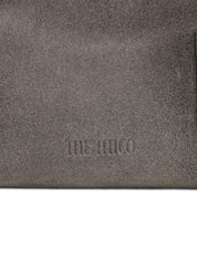 Grey leather shoulder bag — The Attico La Passeggiata