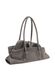Grey leather shoulder bag — The Attico La Passeggiata