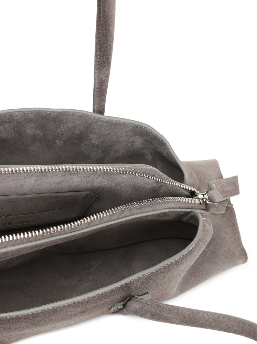 Grey leather shoulder bag — The Attico La Passeggiata