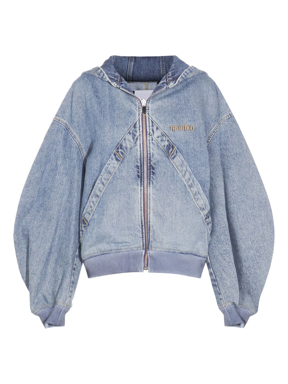 The Attico Coats Clear Blue denim jacket