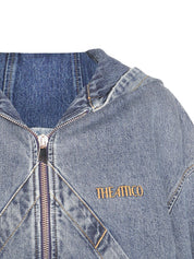 The Attico Coats Clear Blue denim jacket