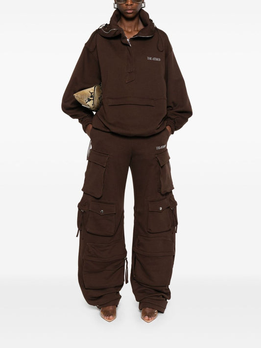 The Attico Brown Sweater — Luxe Cotton Logo Sweatshirt
