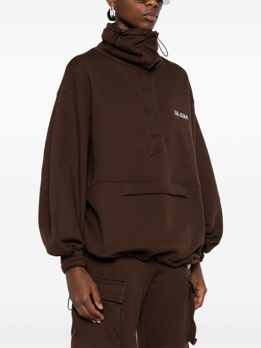 The Attico Brown Sweater — Luxe Cotton Logo Sweatshirt