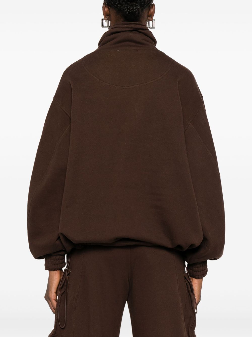 The Attico Brown Sweater — Luxe Cotton Logo Sweatshirt