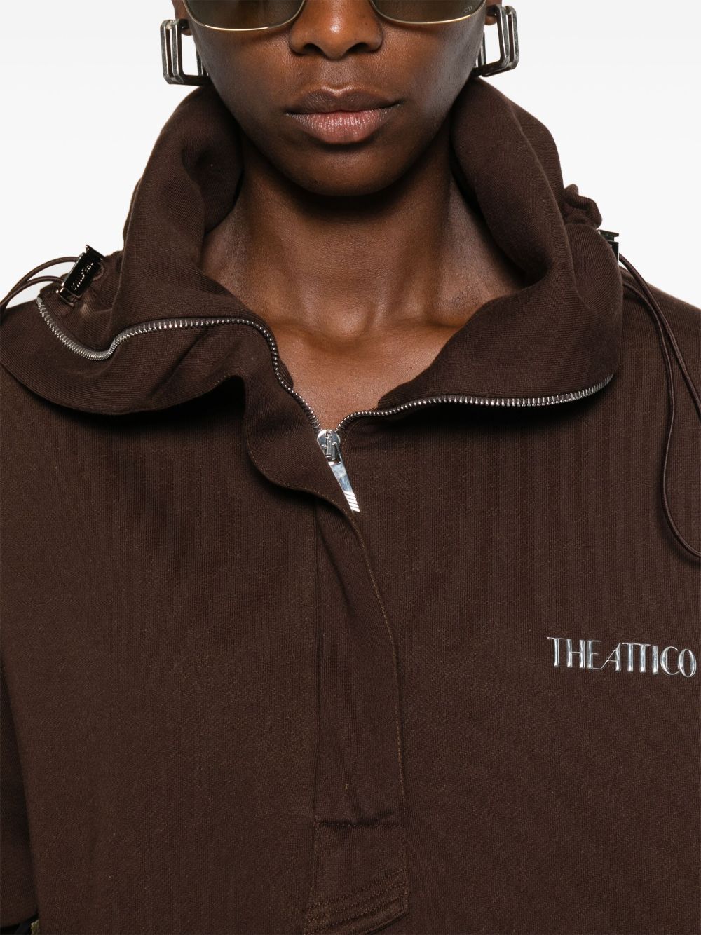 The Attico Brown Sweater — Luxe Cotton Logo Sweatshirt