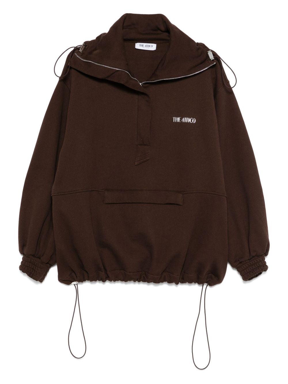 The Attico Brown Sweater — Luxe Cotton Logo Sweatshirt