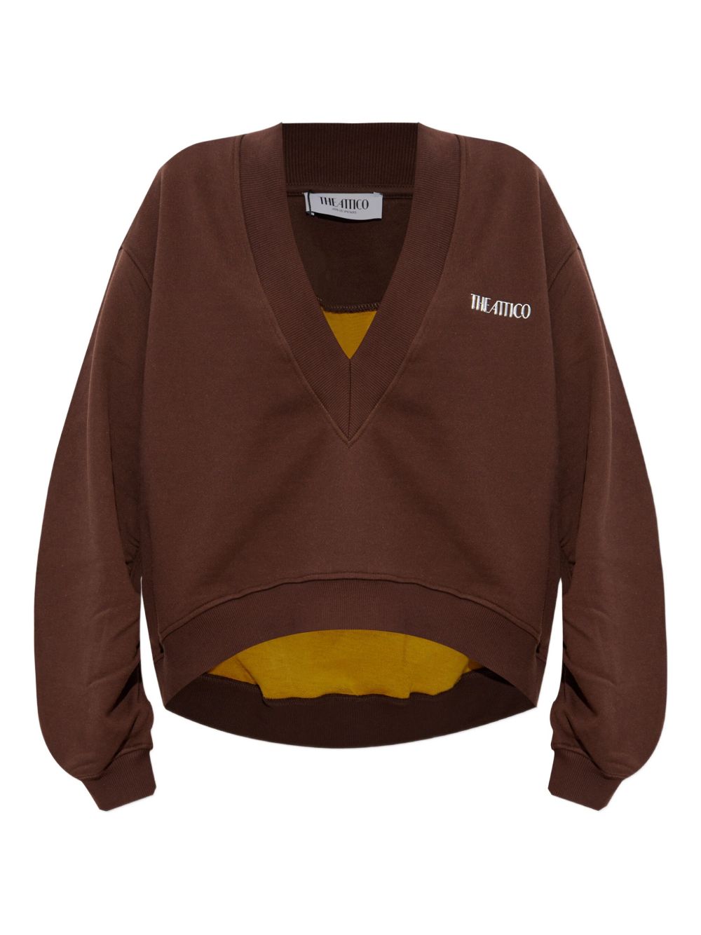 The Attico Sweaters Brown — Luxury Cotton Sweatshirt