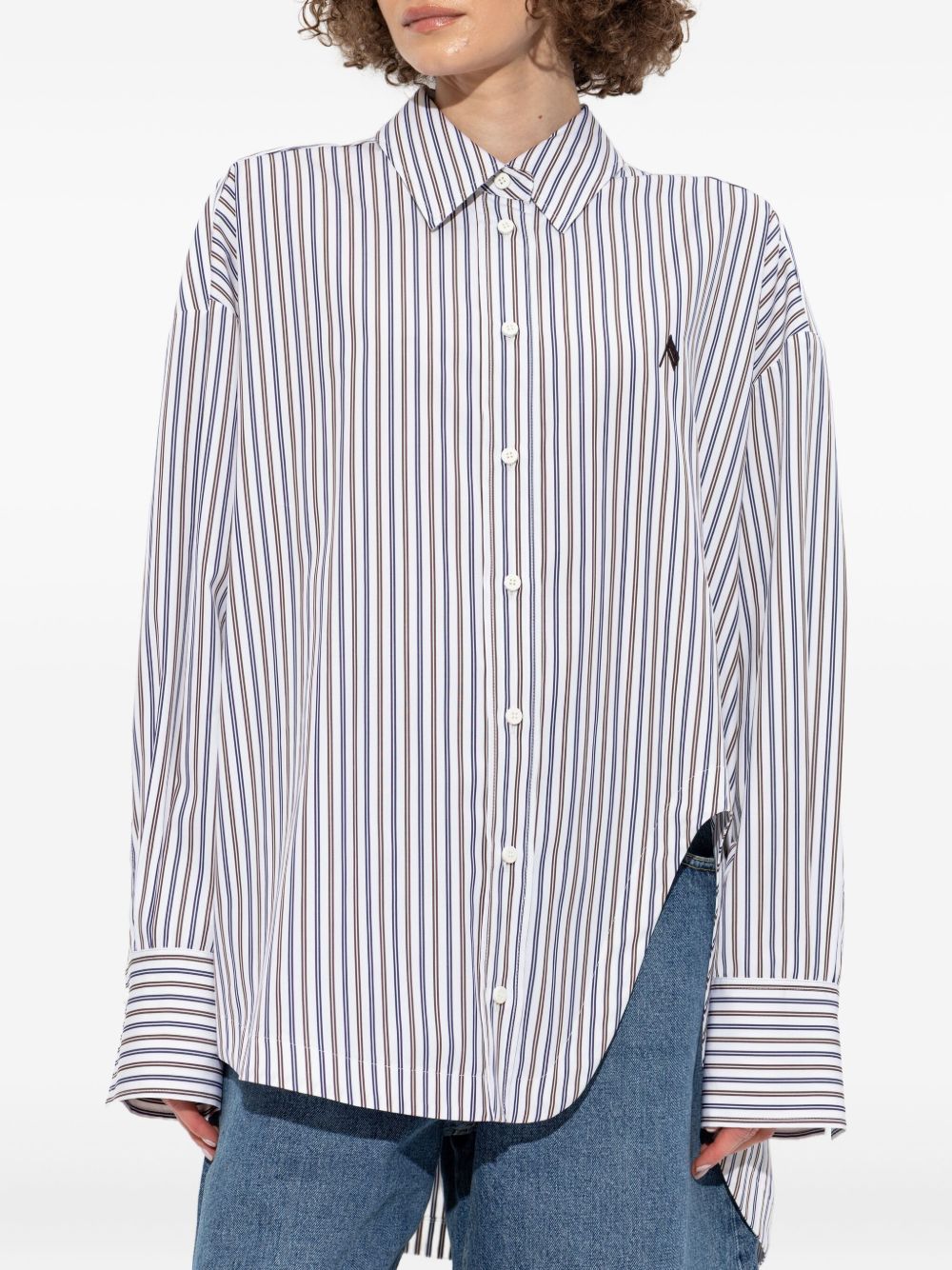 The Attico Shirts MultiColour striped cotton