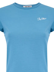 Le t-shirt Attico en jersey bleu clair