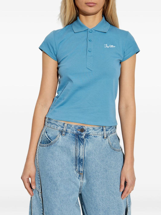 Clear Blue Jersey Polo Shirt — The Attico