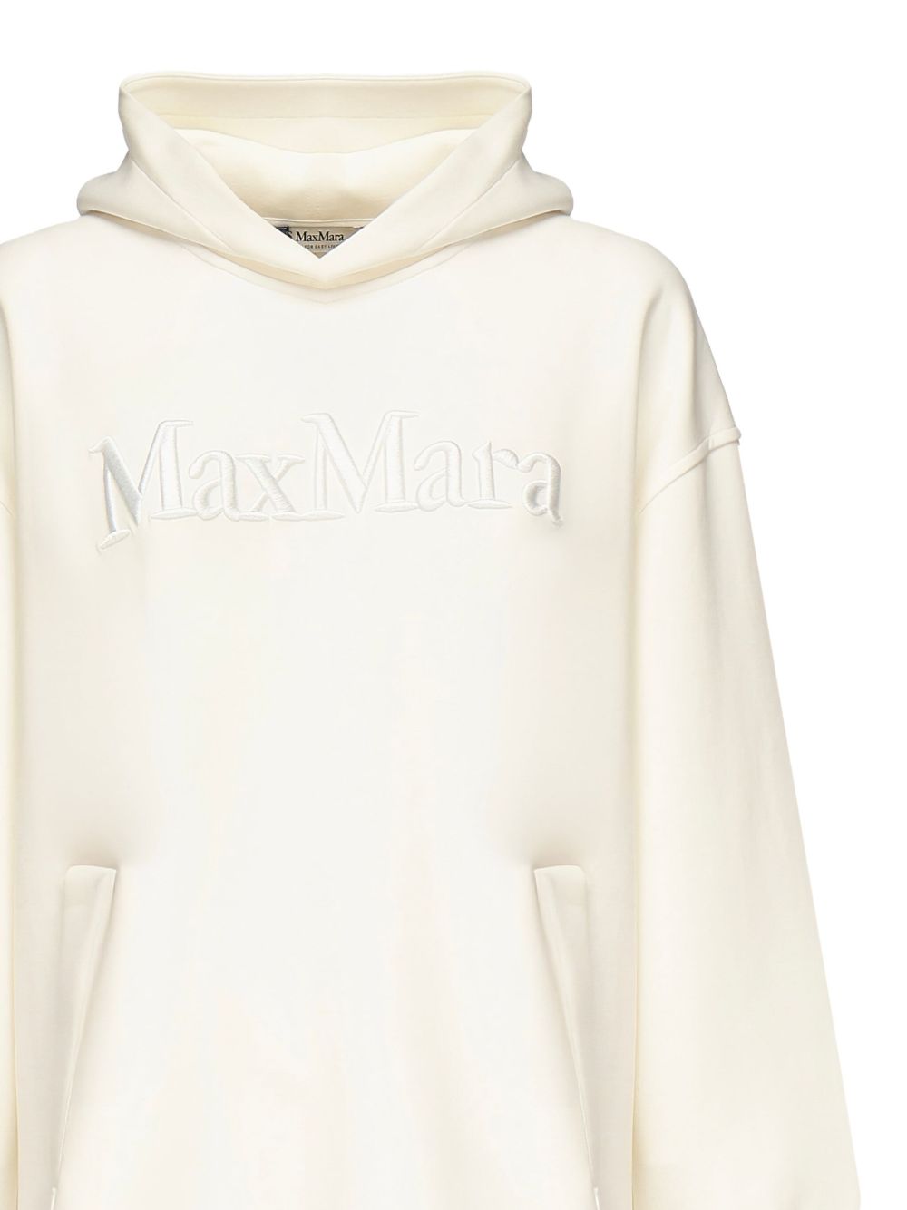 S Max Mara Ivory Hoodie — Cashmere-Soft Sweater