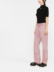 COURRÈGES RE-EDITION Sweaters Black — Silk & Nylon Logo Knit