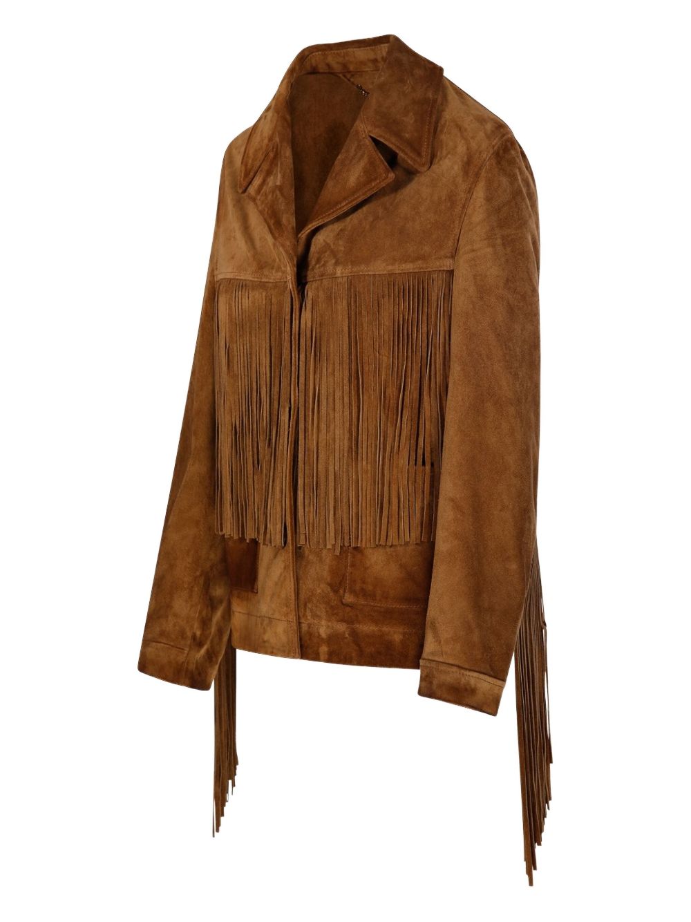 Golden Goose Jackets Brown leather fringe jacket