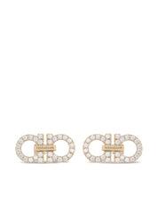 Boucles d'oreilles en cristal doré Ferragamo Bijoux