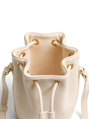 Valentino Garavani Bags.. Ivory mini leather bucket bag