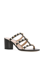 Valentino Garavani Sandals in Black Leather