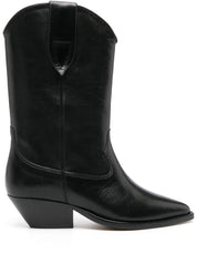 Isabel Marant Boots Black — Silk & Nylon Duerto Leather