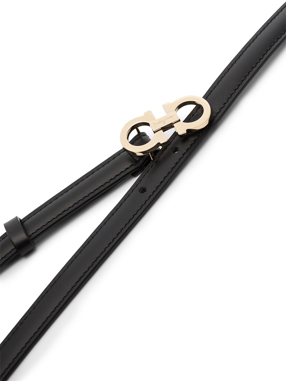 Ceintures Ferragamo Ceinture Gancini en cuir de veau noir