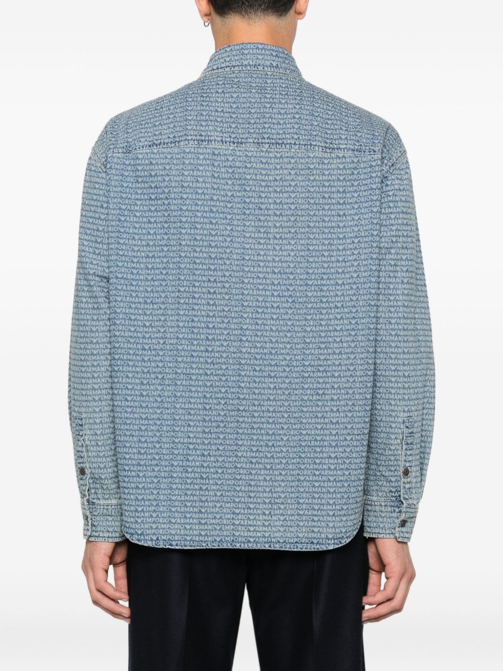 Emporio Armani Blue Shirt — Denim Cotton Elegance