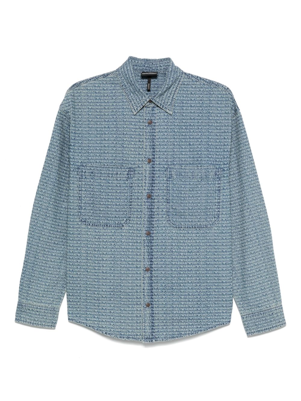 Emporio Armani Blue Shirt — Denim Cotton Elegance