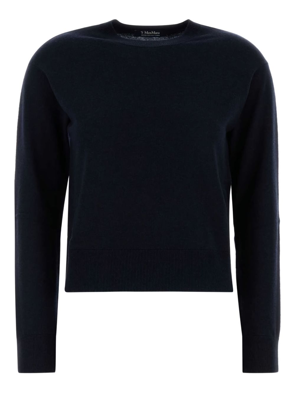 Pulls S Max Mara en laine bleue à col ras du cou