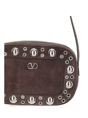 Bolsos Valentino Garavani.. Bolso para cámara de ante marrón