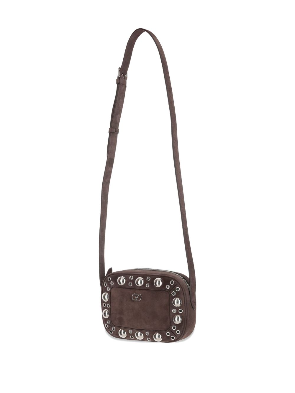 Bolsos Valentino Garavani.. Bolso para cámara de ante marrón