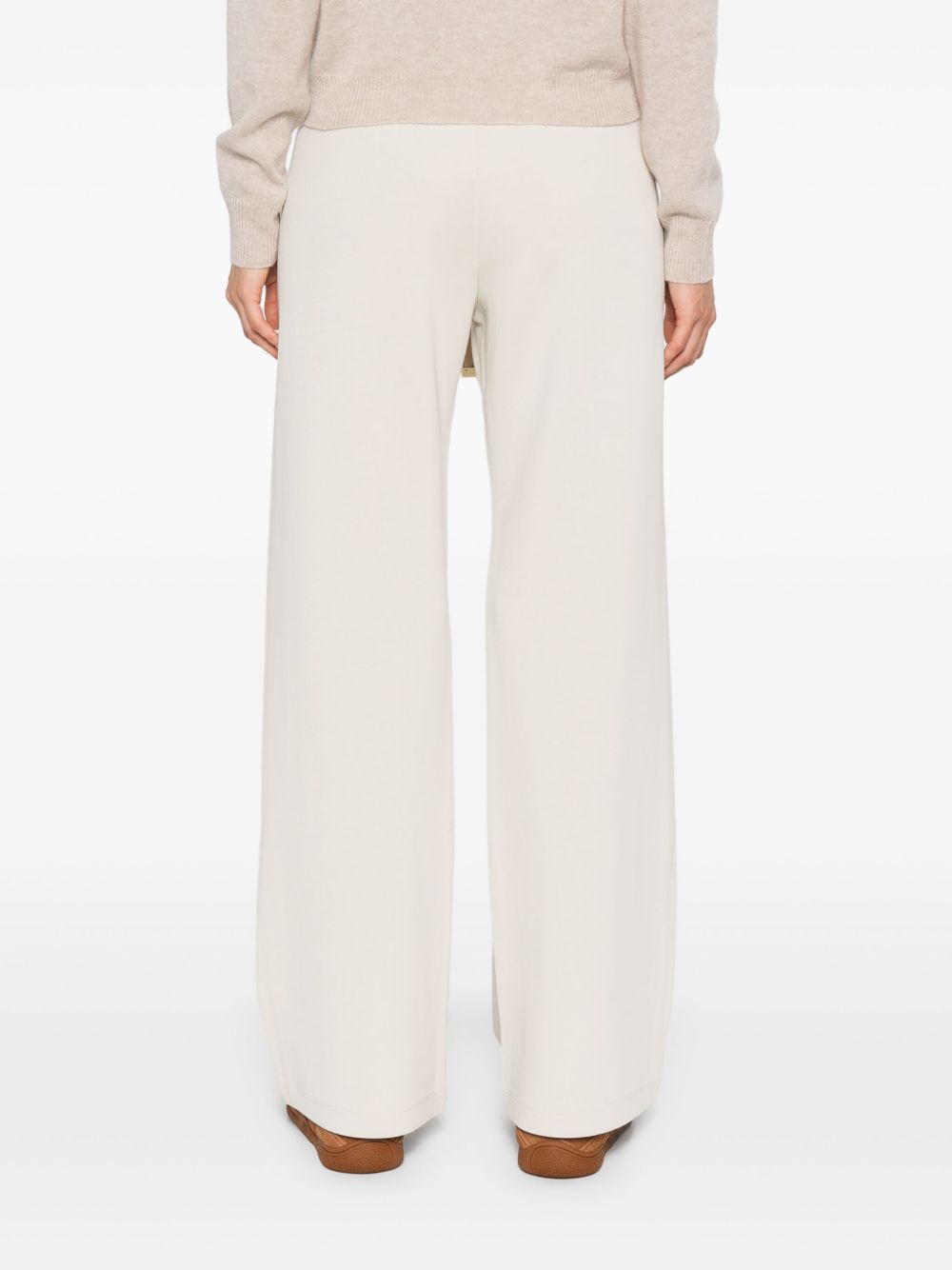S Max Mara Trousers Ivory — Drawstring Waist Trousers