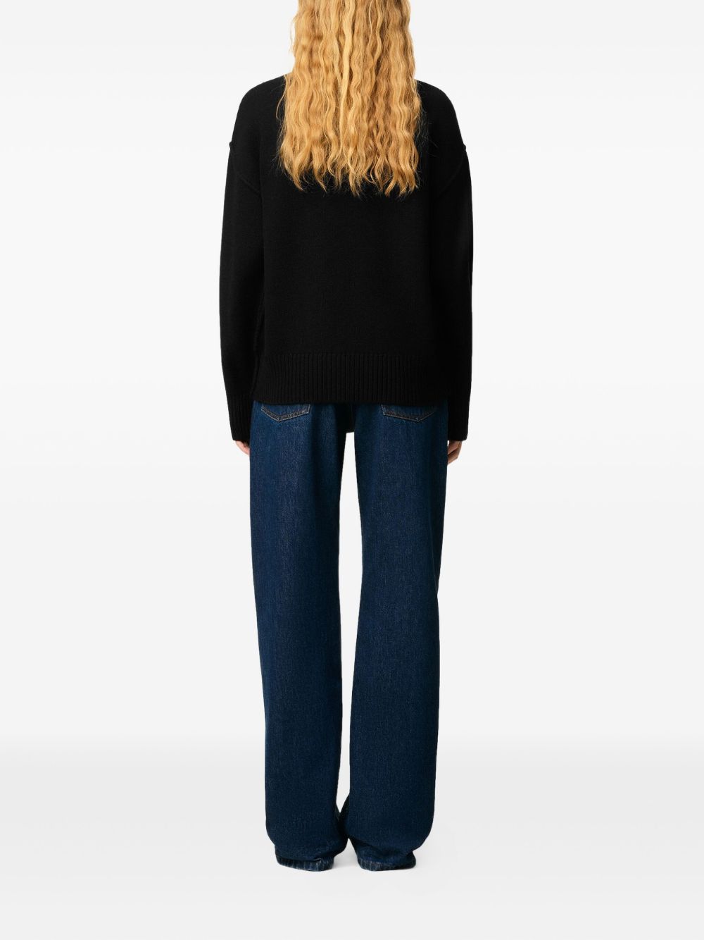 Ami Paris Sweaters Black wool crew neck