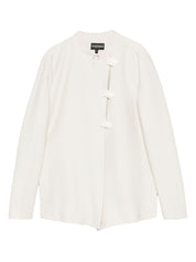 Emporio Armani Jackets Ivory — Cotton Single‑Breasted Jacket