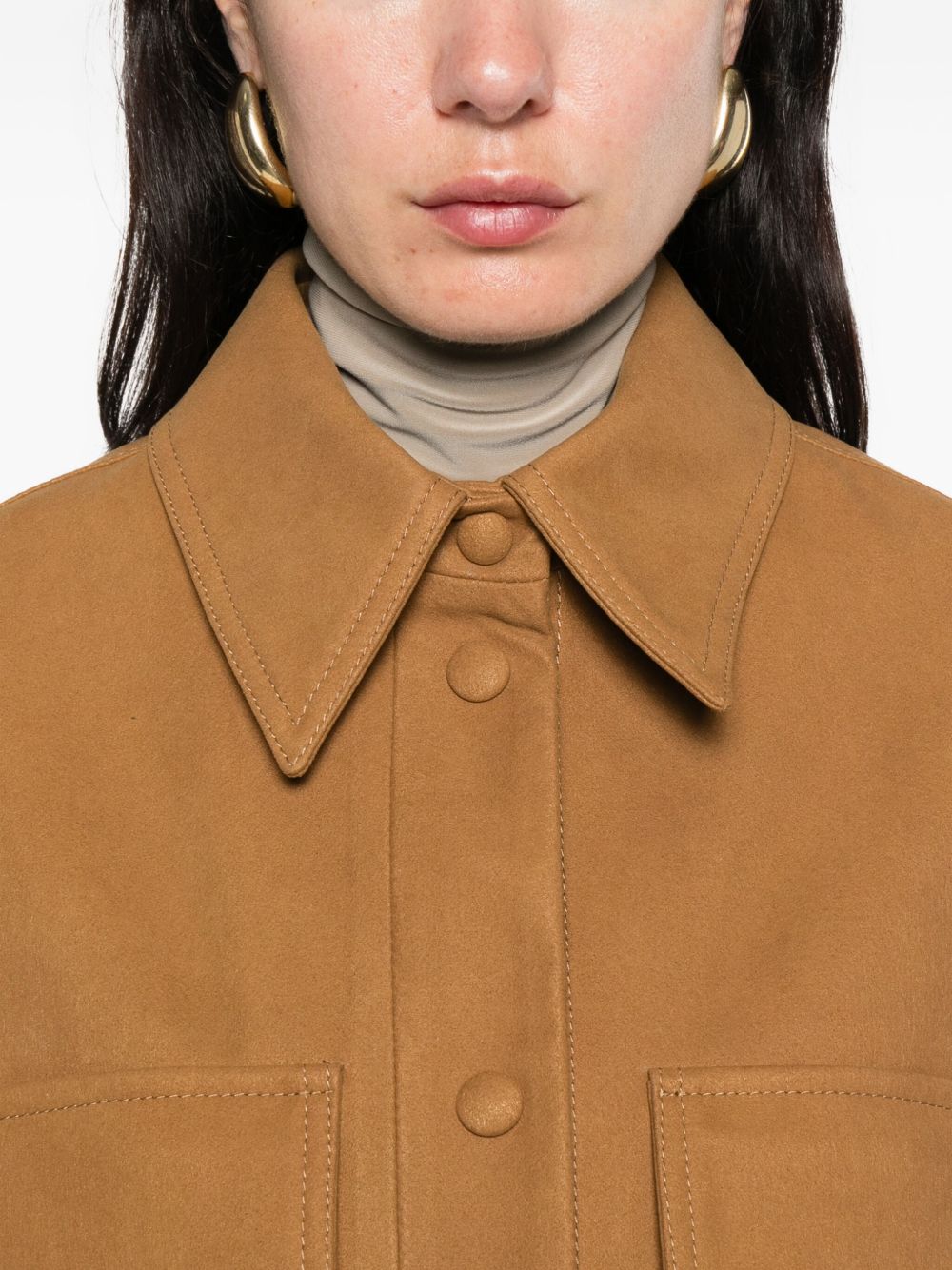 Stella McCartney Jackets Beige faux suede overshirt