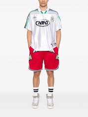 Icecream Shorts Red with Running Puppy appliqué