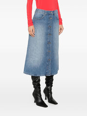 Jupes Stella McCartney Jupe midi en jean bleu