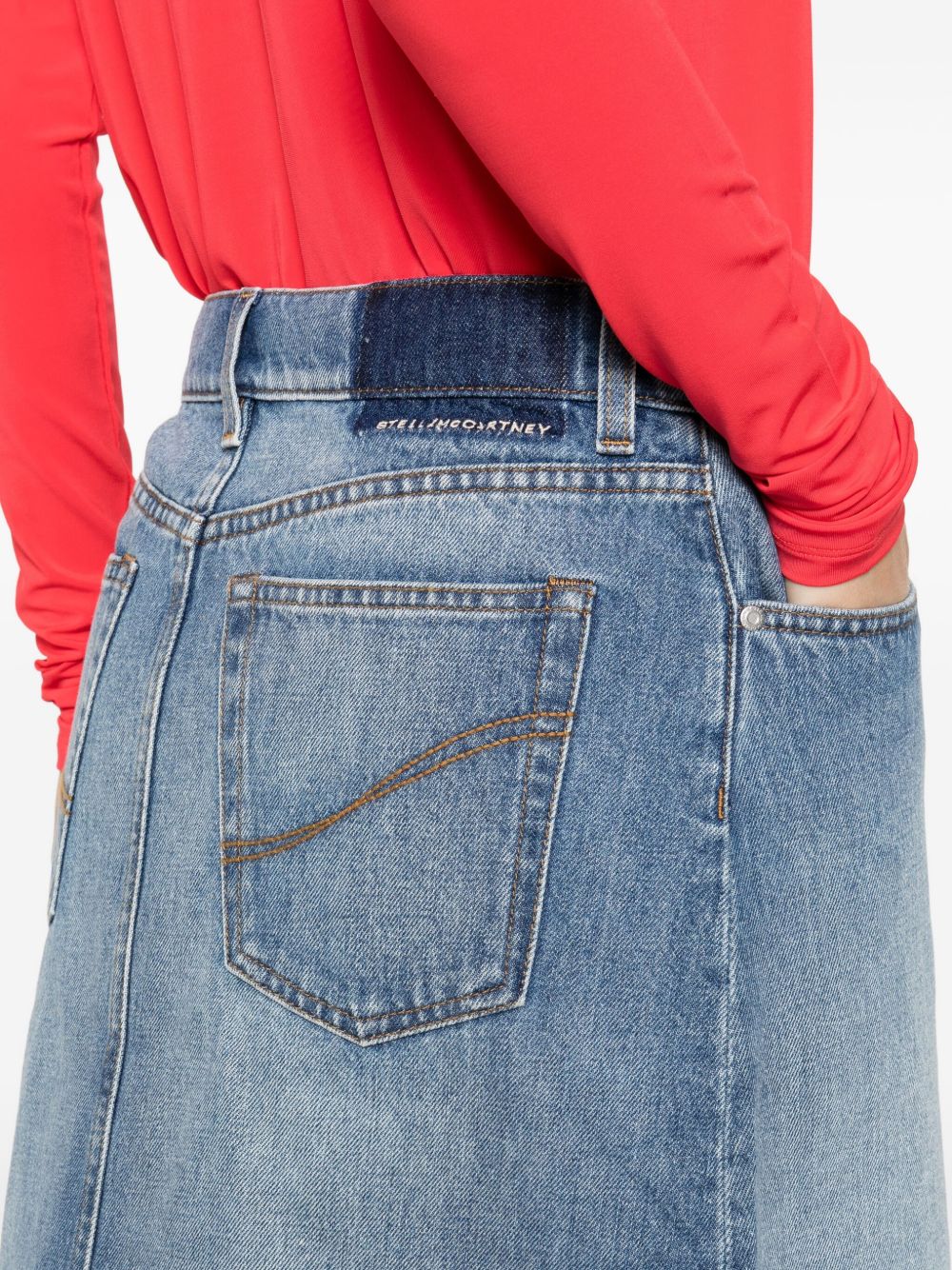 Jupes Stella McCartney Jupe midi en jean bleu