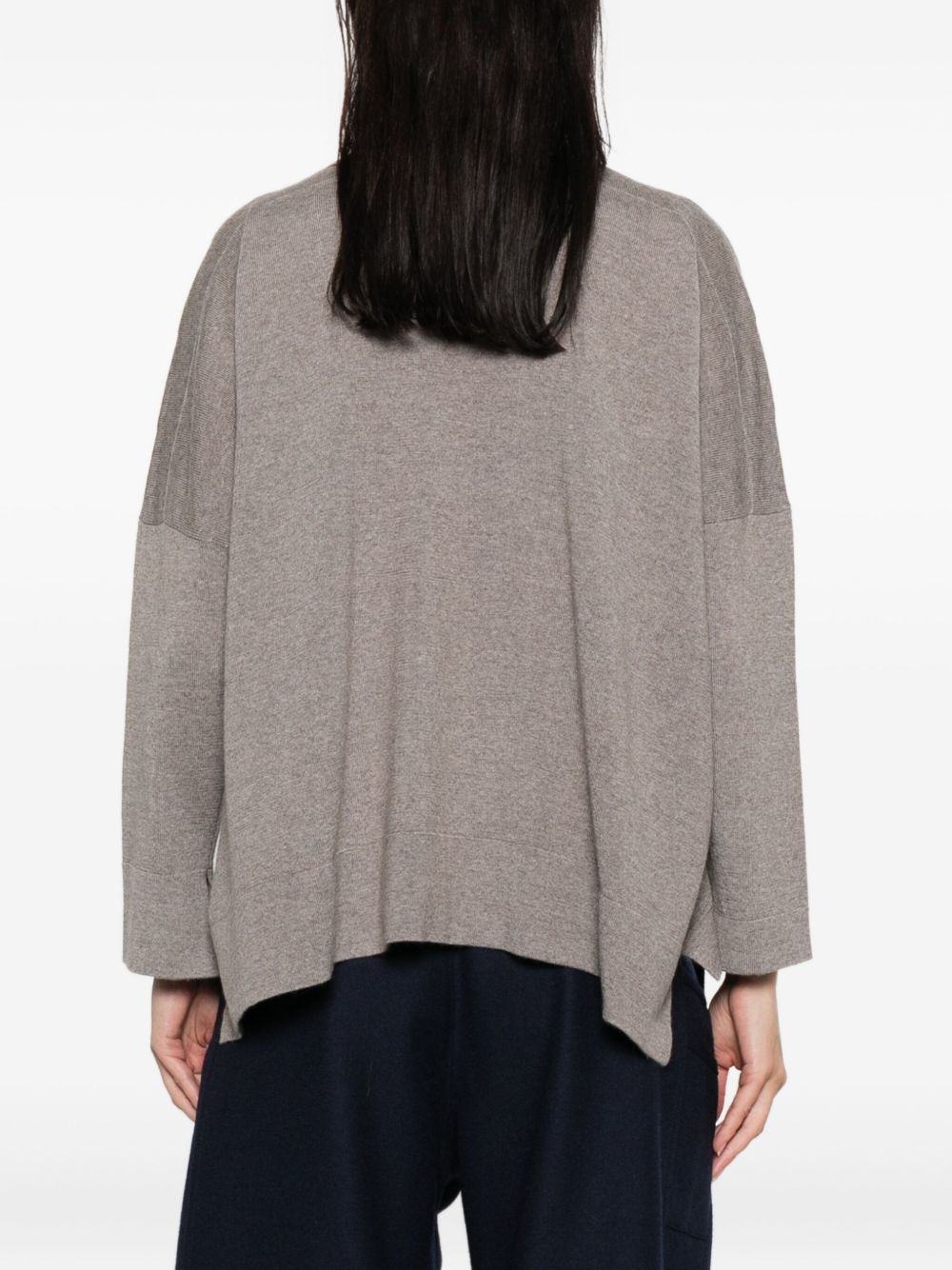 Beige Wool Boat Neck Sweater — Daniela Gregis