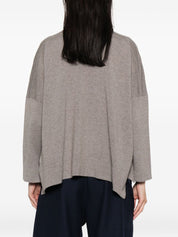 Beige Wool Boat Neck Sweater — Daniela Gregis