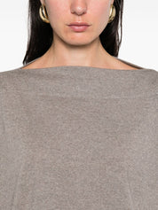Beige Wool Boat Neck Sweater — Daniela Gregis