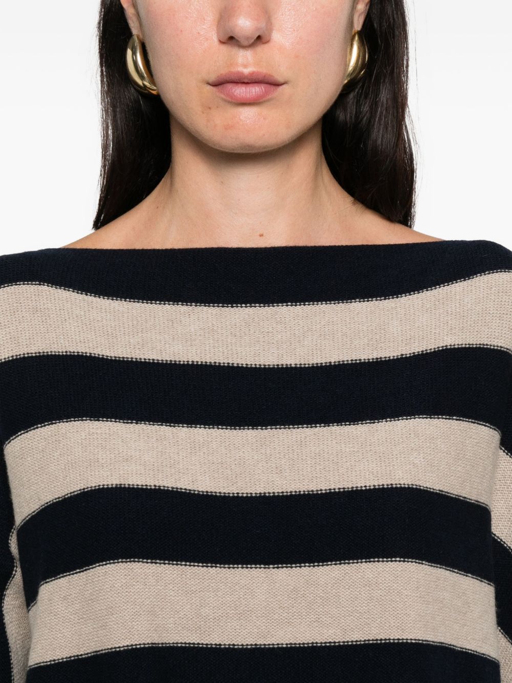Blue Wool Boat‑Neck Sweater — Daniela Gregis