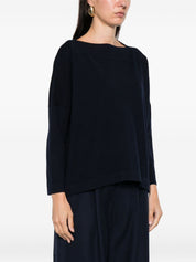 Blue Wool Boat Neck Sweater — Daniela Gregis