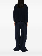 Blue Wool Boat Neck Sweater — Daniela Gregis