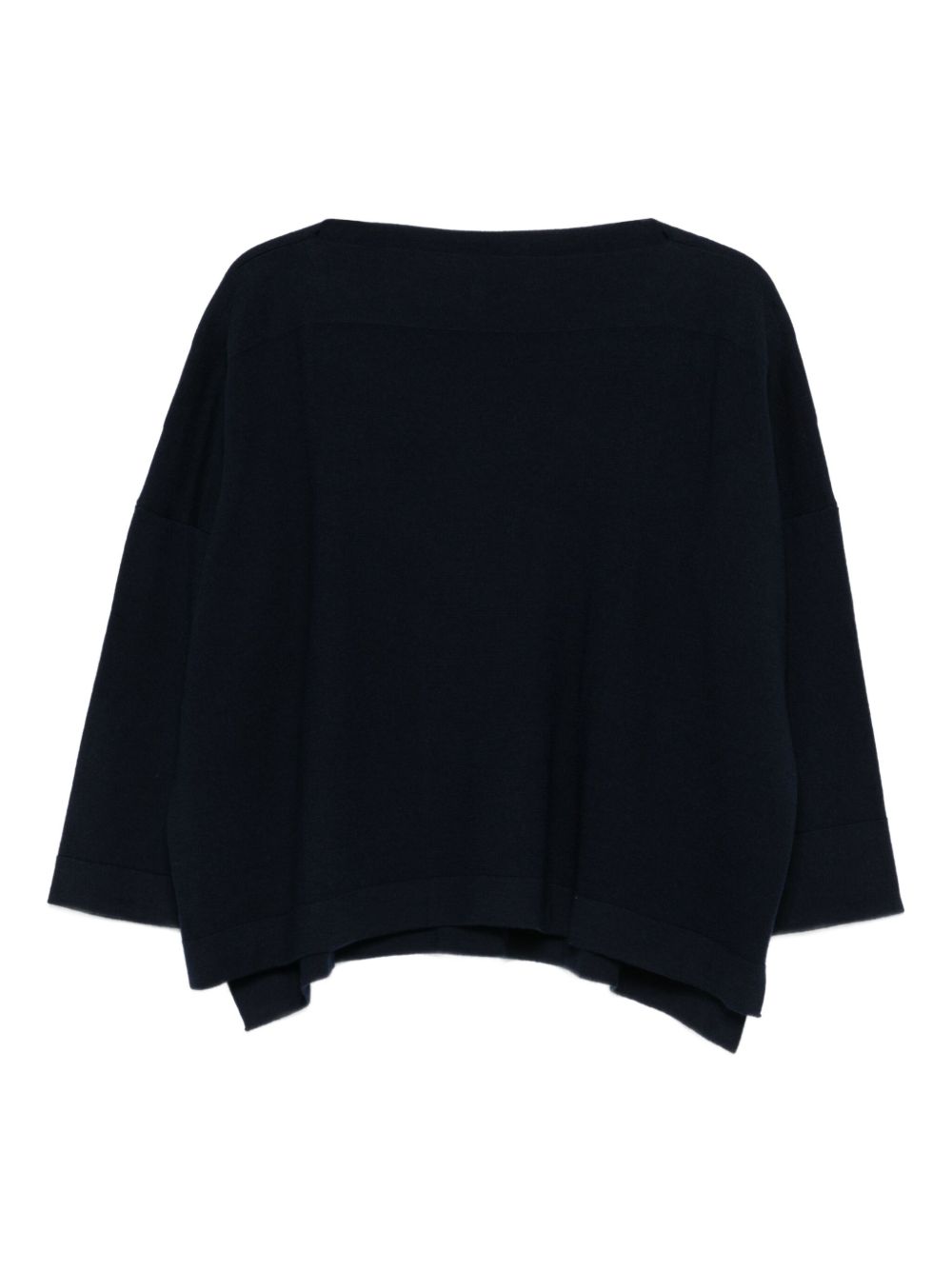 Blue Wool Boat Neck Sweater — Daniela Gregis