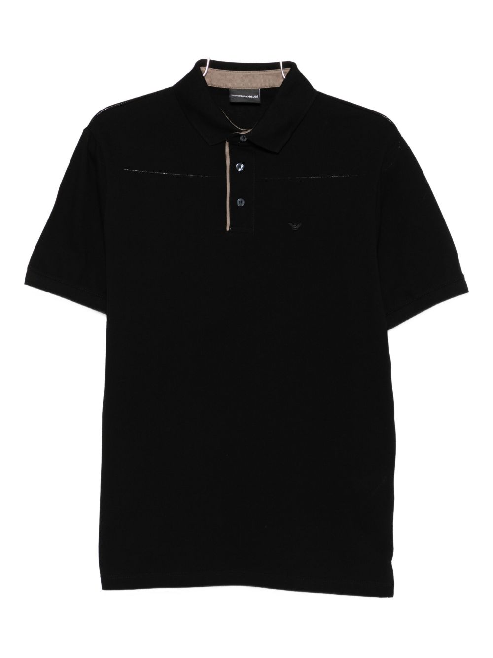 Emporio Armani T-shirts and Polos Black cotton polo