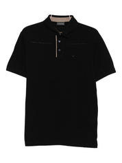 Emporio Armani T-shirts and Polos Black cotton polo