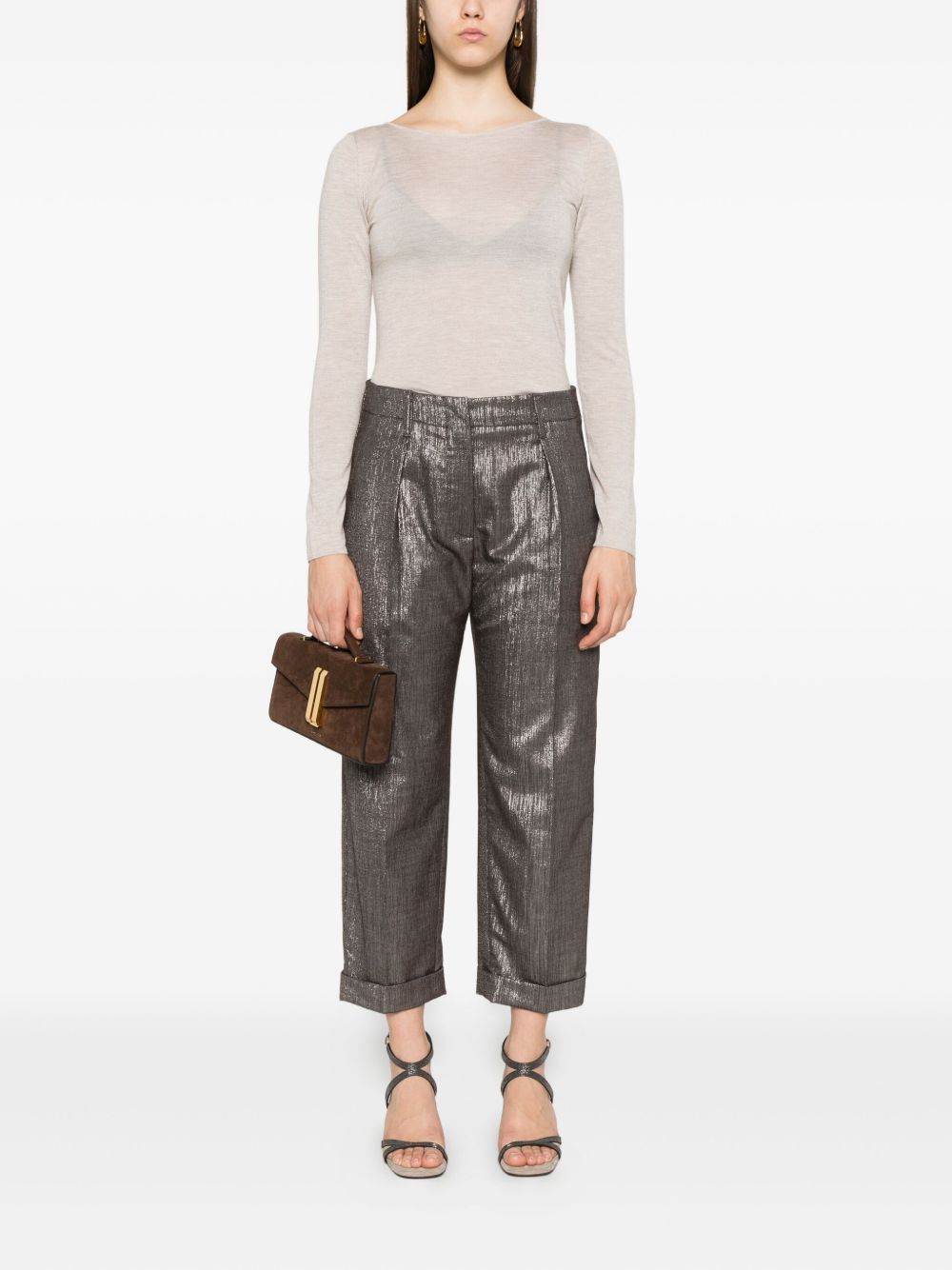 Brunello Cucinelli Sweaters Leather Brown