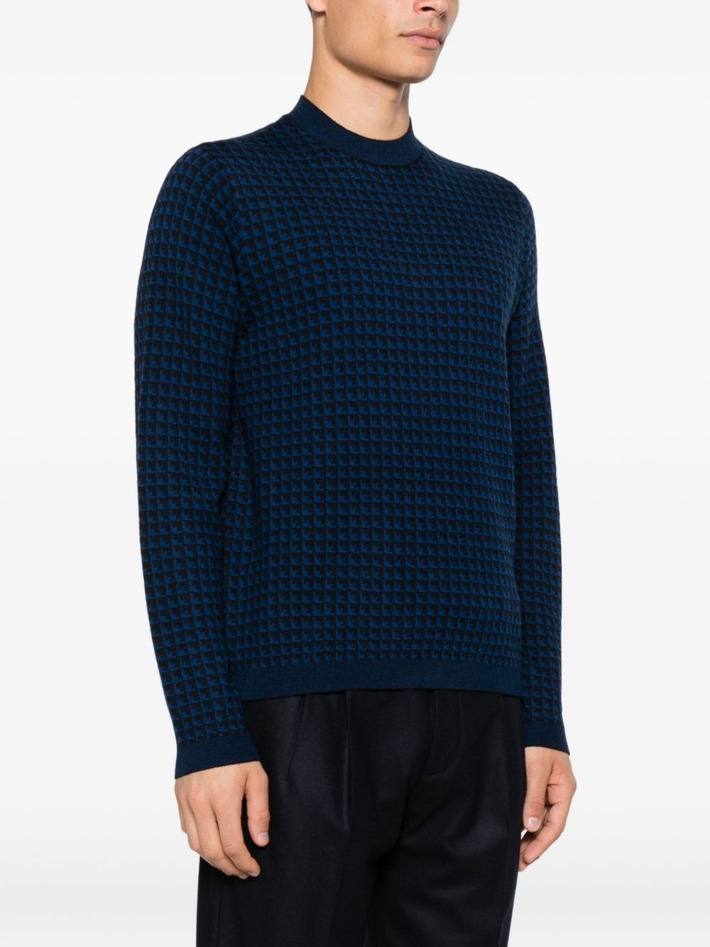 Emporio Armani Blue Sweater — Silk & Wool Comfort
