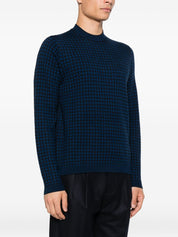 Emporio Armani Blue Sweater — Silk & Wool Comfort