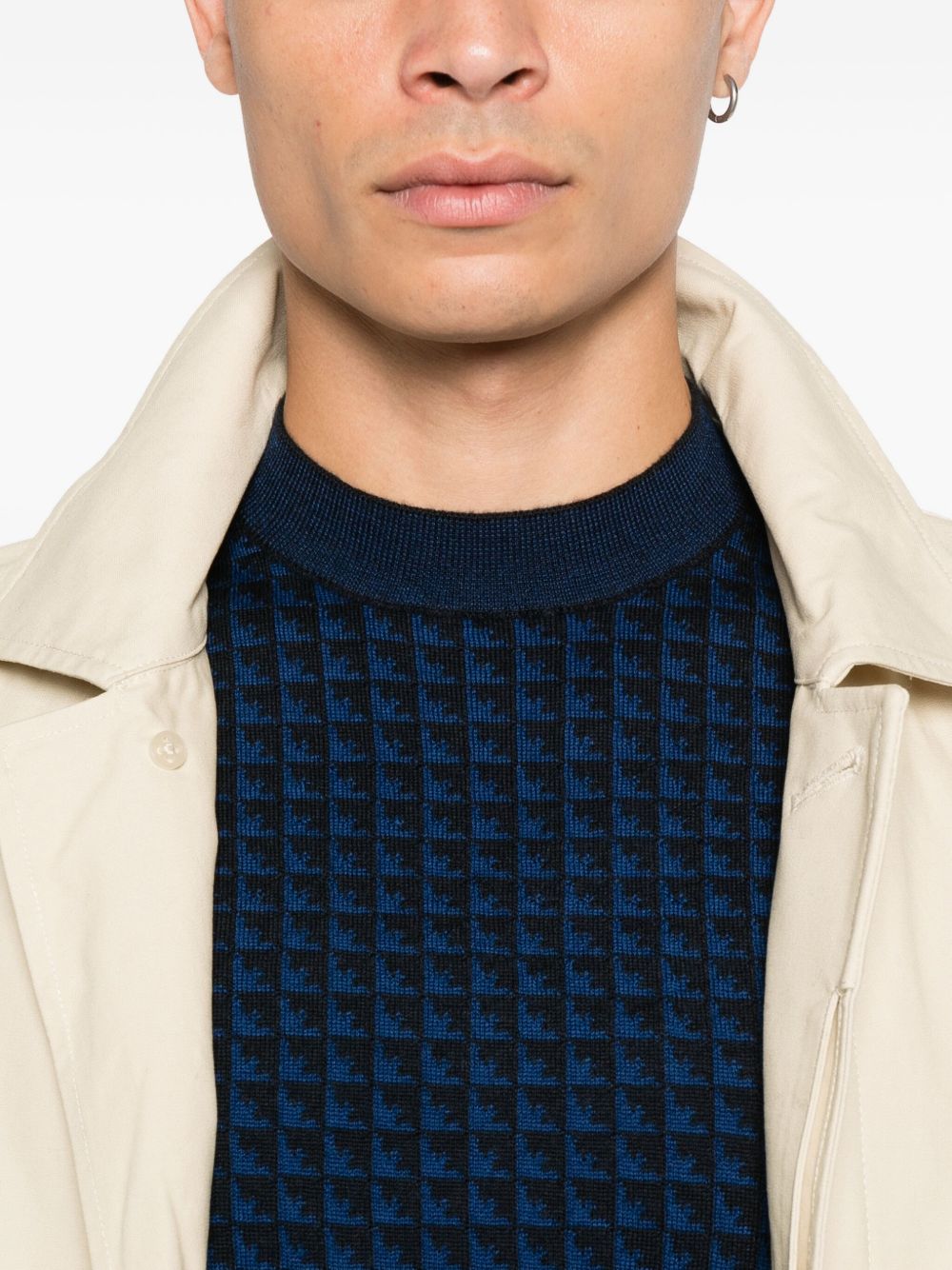 Emporio Armani Blue Sweater — Silk & Wool Comfort