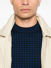 Emporio Armani Blue Sweater — Silk & Wool Comfort